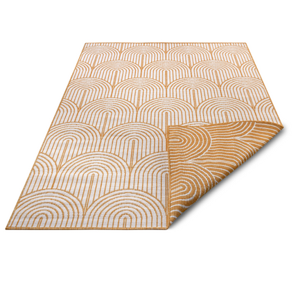 Dubbelzijdig Buitenkleed Flatweave - Oker
