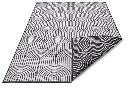 Dubbelzijdig Buitenkleed Flatweave - Zwart