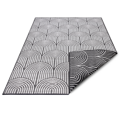 Dubbelzijdig Buitenkleed Flatweave - Zwart