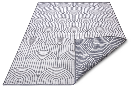 Dubbelzijdig Buitenkleed Flatweave - Zilver