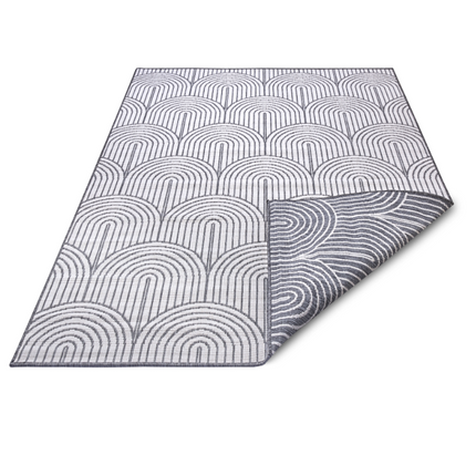 Dubbelzijdig Buitenkleed Flatweave - Zilver