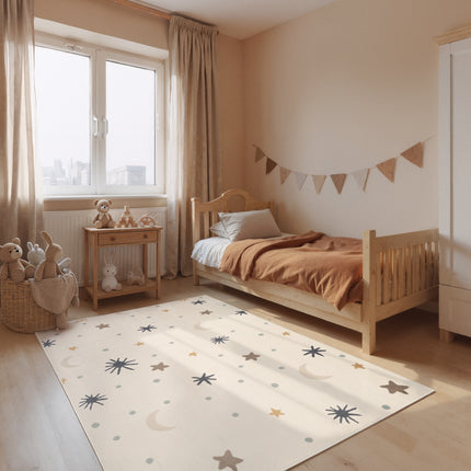 Vloerkleed Moony Rechthoekig - Creme Multicolor