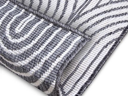 Dubbelzijdig Buitenkleed Flatweave - Zilver