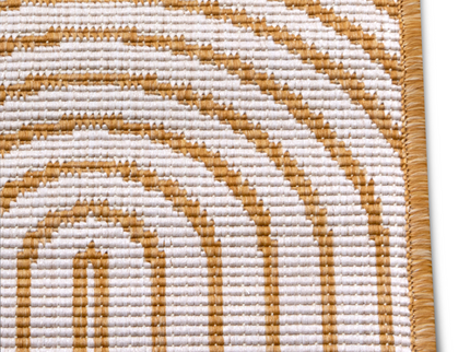Dubbelzijdig Buitenkleed Flatweave - Oker
