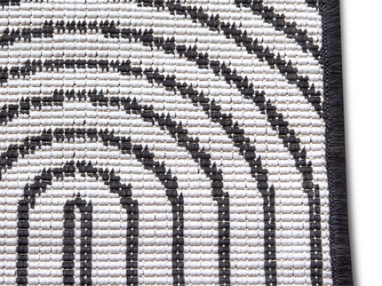 Dubbelzijdig Buitenkleed Flatweave - Zwart