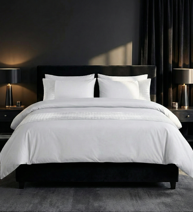 Dekbedovertrek Velvet Band - Wit