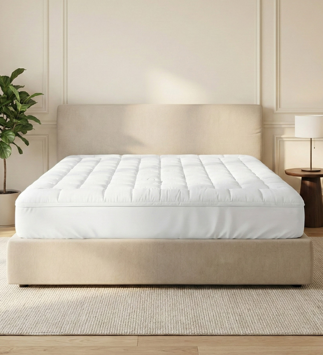 Wasbare Topper & Hoeslaken in 1 – Ultiem Slaapcomfort - Wit