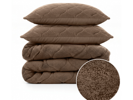 Lazy Dekbed Zonder Overtrek - Teddy - Taupe/Bruin