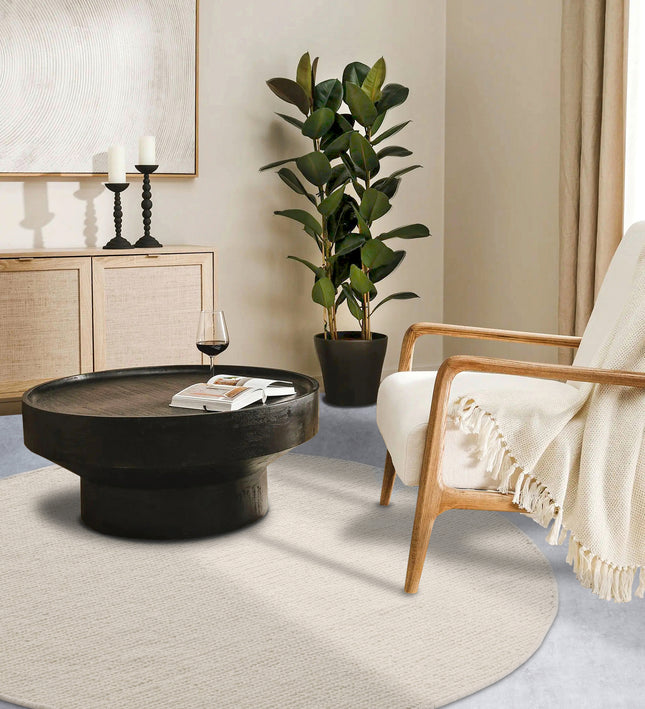 Vloerkleed Francois Rond - Wit