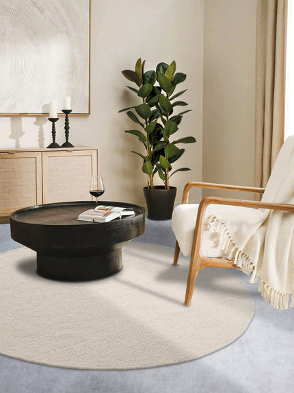 Vloerkleed Francois Rond - Wit