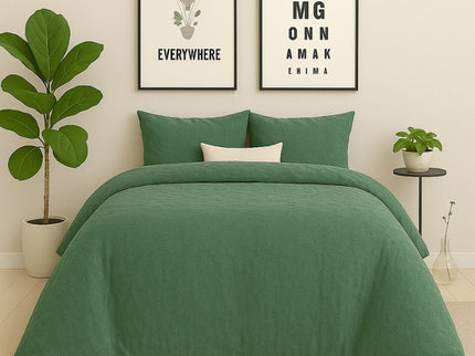 Dekbedovertrek Stonewashed - Groen