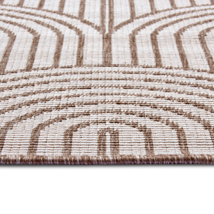 Dubbelzijdig Buitenkleed Flatweave - Taupe