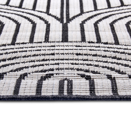 Dubbelzijdig Buitenkleed Flatweave - Zwart