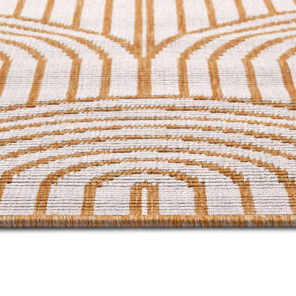 Dubbelzijdig Buitenkleed Flatweave - Oker