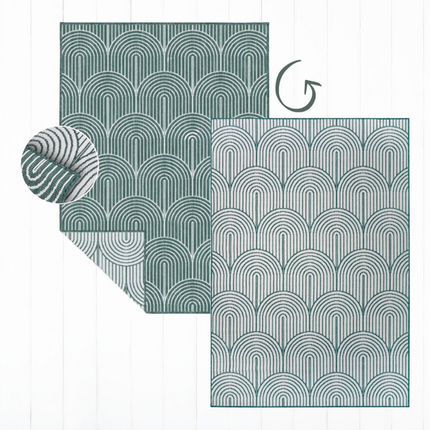 Buitenkleed Dubbelzijdig Flatweave - Groen