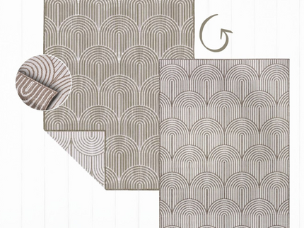 Dubbelzijdig Buitenkleed Flatweave - Taupe
