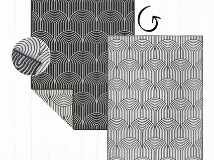Dubbelzijdig Buitenkleed Flatweave - Zwart