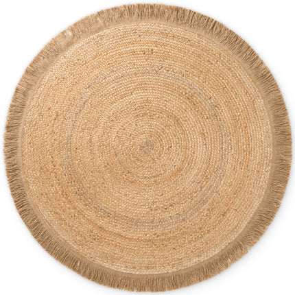 Vloerkleed Nuru Rond - Natuurlijk goud