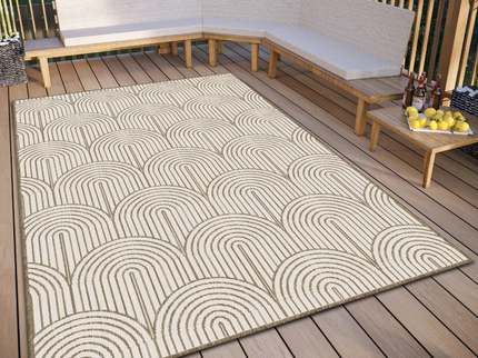 Dubbelzijdig Buitenkleed Flatweave - Taupe