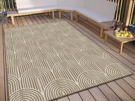 Dubbelzijdig Buitenkleed Flatweave - Taupe