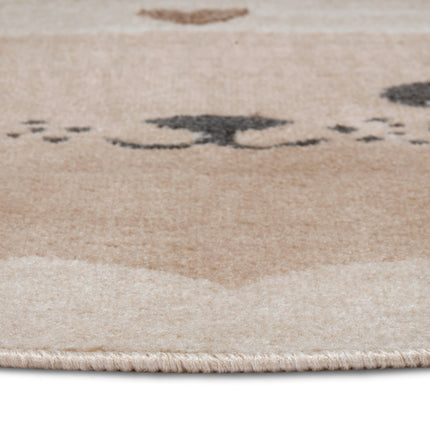Vloerkleed Cat Rond - beige - ø 140 cm