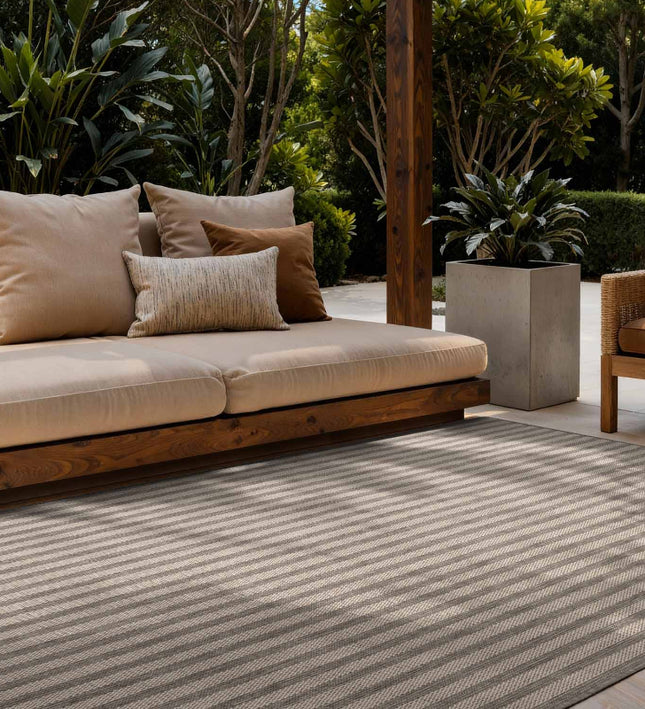 Vloerkleed Linley Rechthoekig - Grijs Wit