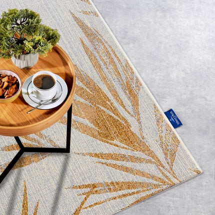 Vloerkleed Teppich Leonie Rechthoekig - Crème/Goud