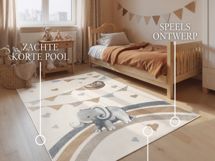 Vloerkleed Kids Elephant Party