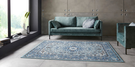Vloerkleed Skazar Isfahan Rechthoekig - hemelsblauw