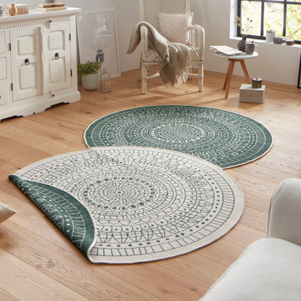 Vloerkleed Porto  - groen, creme