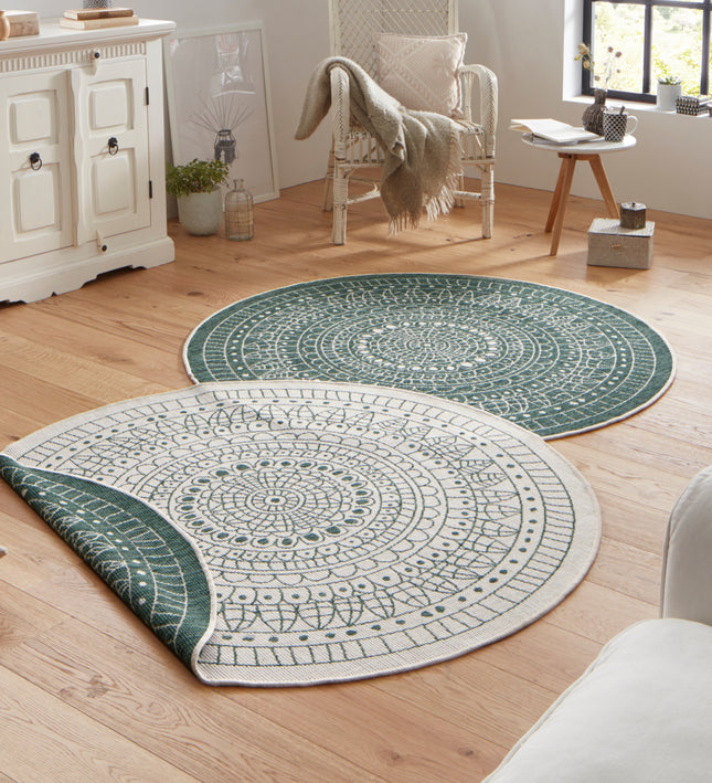 Vloerkleed Porto  - groen, creme