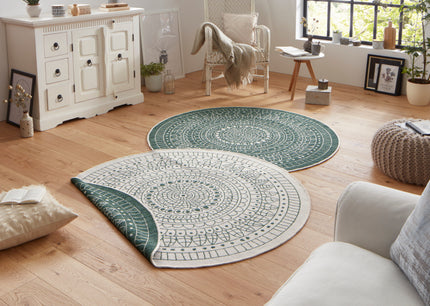 Vloerkleed Porto  - groen, creme