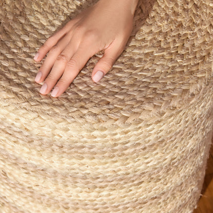 Vloerkleed Pouf Looma Rechthoekig - Natuurlijk goud