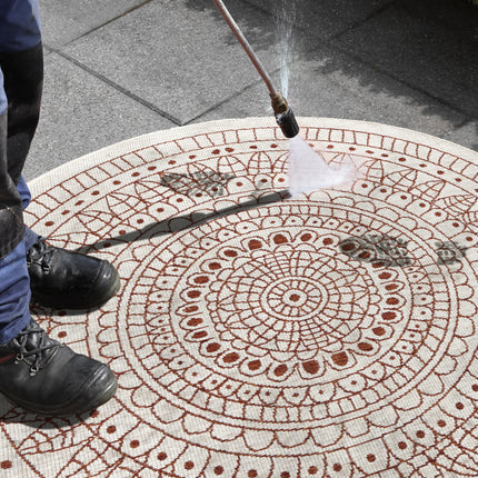 Vloerkleed Porto  - terracotta cotta creme