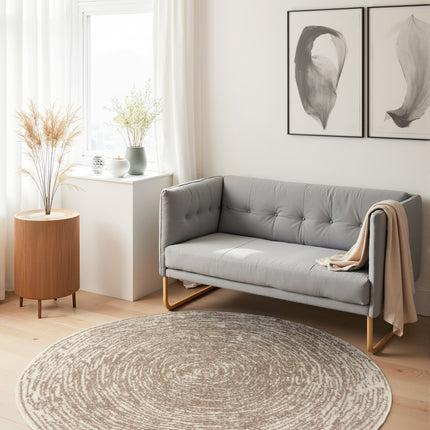 Vloerkleed Cavallo Rond - Creme beige