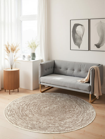 Vloerkleed Cavallo Rond - Creme beige