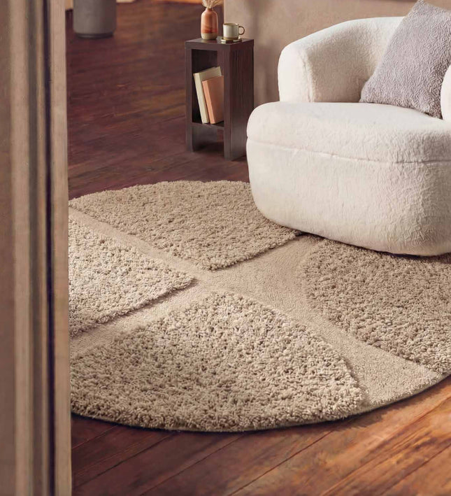 Vloerkleed Jasper Rond - Beige