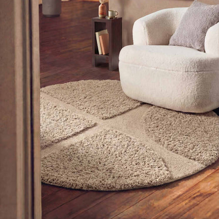 Vloerkleed Jasper Rond - Beige