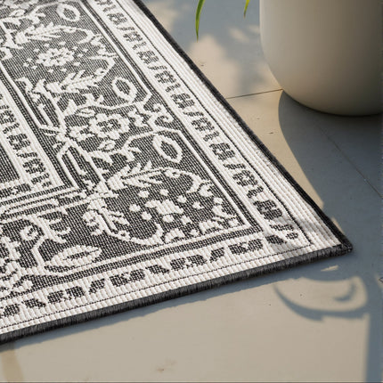 Dubbelzijdig Buitenkleed Kona - Zwart/Wit