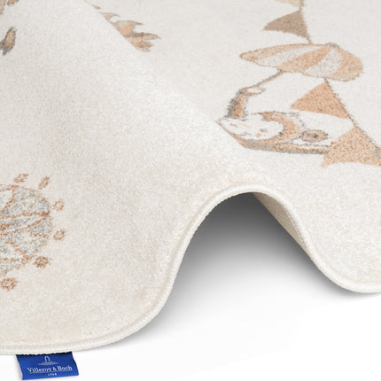 Vloerkleed Roar like a Lion Rond - Creme, veelkleurig