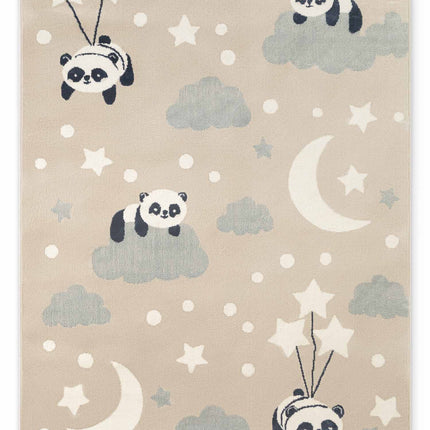 Vloerkleed Dreamy Panda Rechthoekig - Beige Multicolor