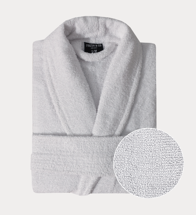 Luxe Badjas Bouclé - Wit