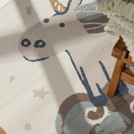 Vloerkleed Einhorn Rechthoekig - Creme Multicolor
