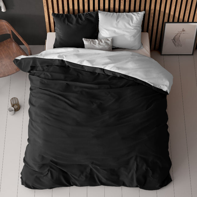 Dekbedovertrek Twin Face - Zwart/Wit