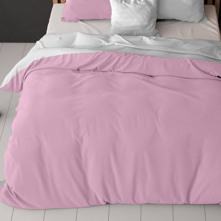 Dekbedovertrek Twin Face -  Roze/Wit