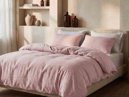 Dekbedovertrek Katoen Stone Washed - Roze