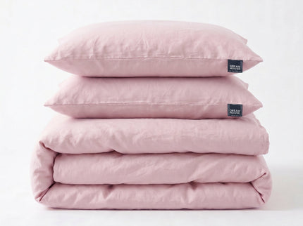Dekbedovertrek Katoen Stone Washed - Roze