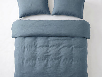 Dekbedovertrek Katoen Stone Washed - Blauw