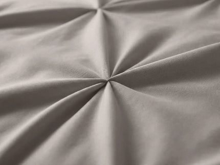 Dekbedovertrek Border Pintuck - Taupe/Grijs