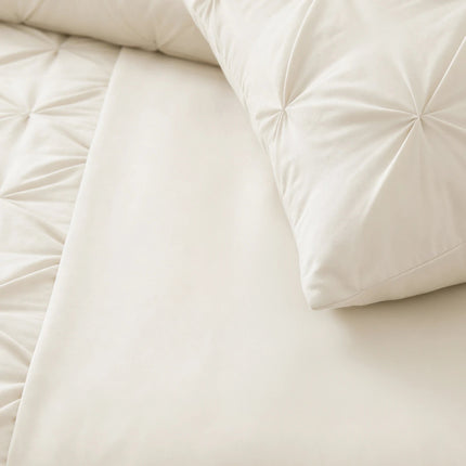 Dekbedovertrek Border Pintuck - Beige